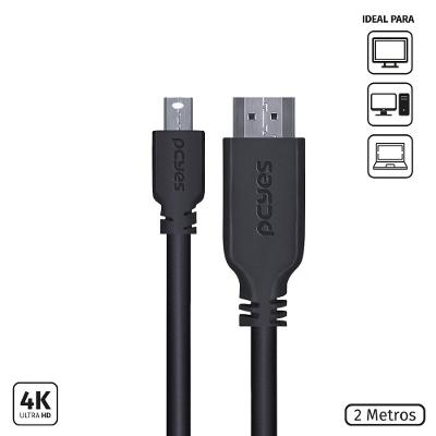Cabo Mini DisplayPort para HDMI 2.0 4K 2m PCYES