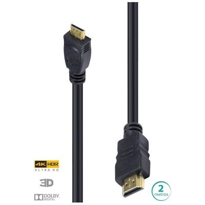 Cabo HDMI 2.0 para Mini HDMI 4K 3D Ethernet 2 Metros Vinik