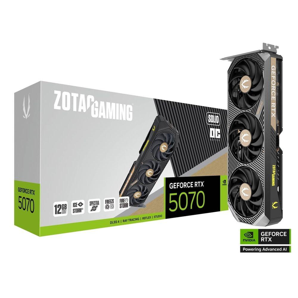 Placa de Video GeForce 5070 SOLID OC 12GB GDDR7 ZOTAC - 1