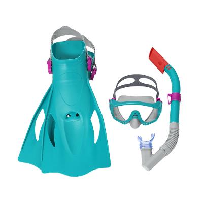 Kit Snorkel + Mascara + Pes De Pato Spark Wave Verde Bestway