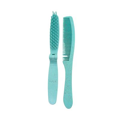 Kit Pente Escova Dobrável Verde Água ECO Lumiplas