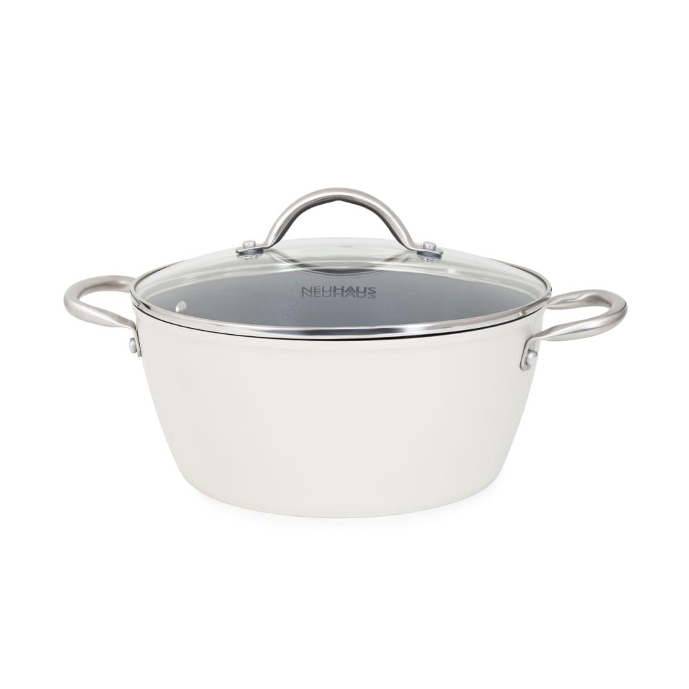 Jogo de Panelas 8 Peças Cerâmica Prime Off White Neuhaus - 4