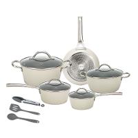 Jogo de Panelas 8 Peças Cerâmica Prime Off White Neuhaus - 1