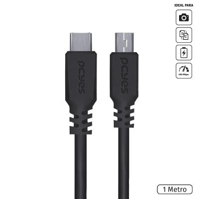 Cabo USB-C para Mini USB B 20 1m Preto PCYES