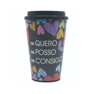 Copo Lumiplas Eu Quero 650ml com Tampa Preta