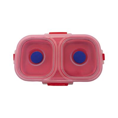 Pote Duplo Retrátil Lumiplas 2 de 250ml Vermelho