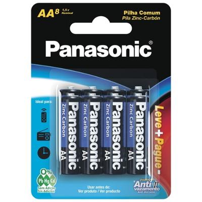 Pilha AA Comum 8 Unidades Panasonic