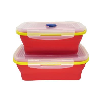 Food Box Retrátil Hermético Vermelho 700ml Lumiplas