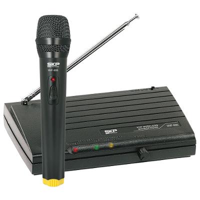 Microfone Sem Fio Mão SKP VHF695 Portátil SKP
