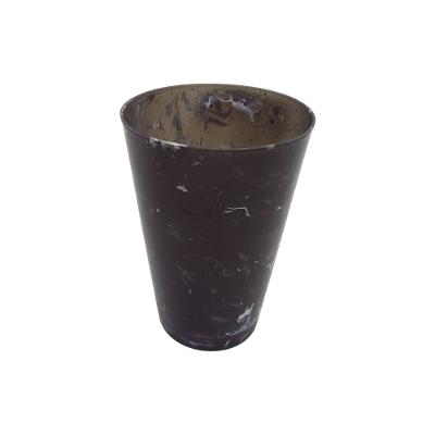Kit 4 Copos Lumiplas 650ml Preto Marmorizado