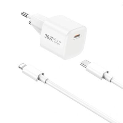 Carregador Nano 30W Bivolt Tipo-C Branco Wiwu