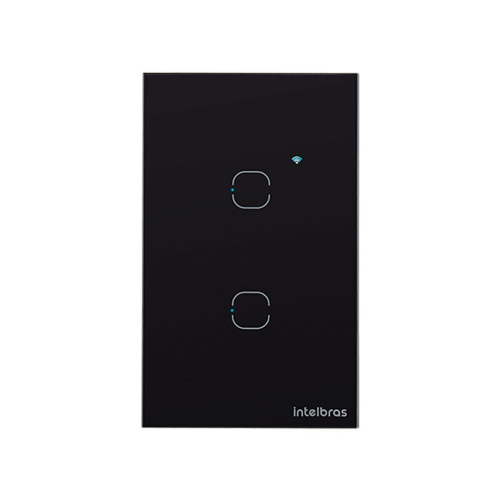 Interruptor Smart Zigbee Touch 2 Canais Preto Intelbras - 1