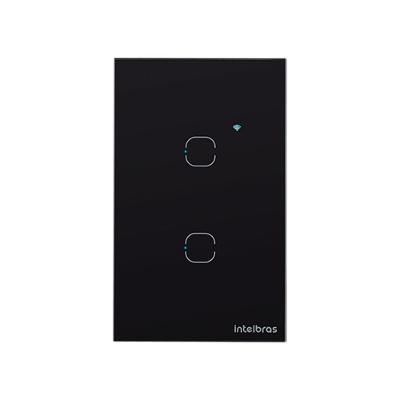 Interruptor Smart Zigbee Touch 2 Canais Preto Intelbras