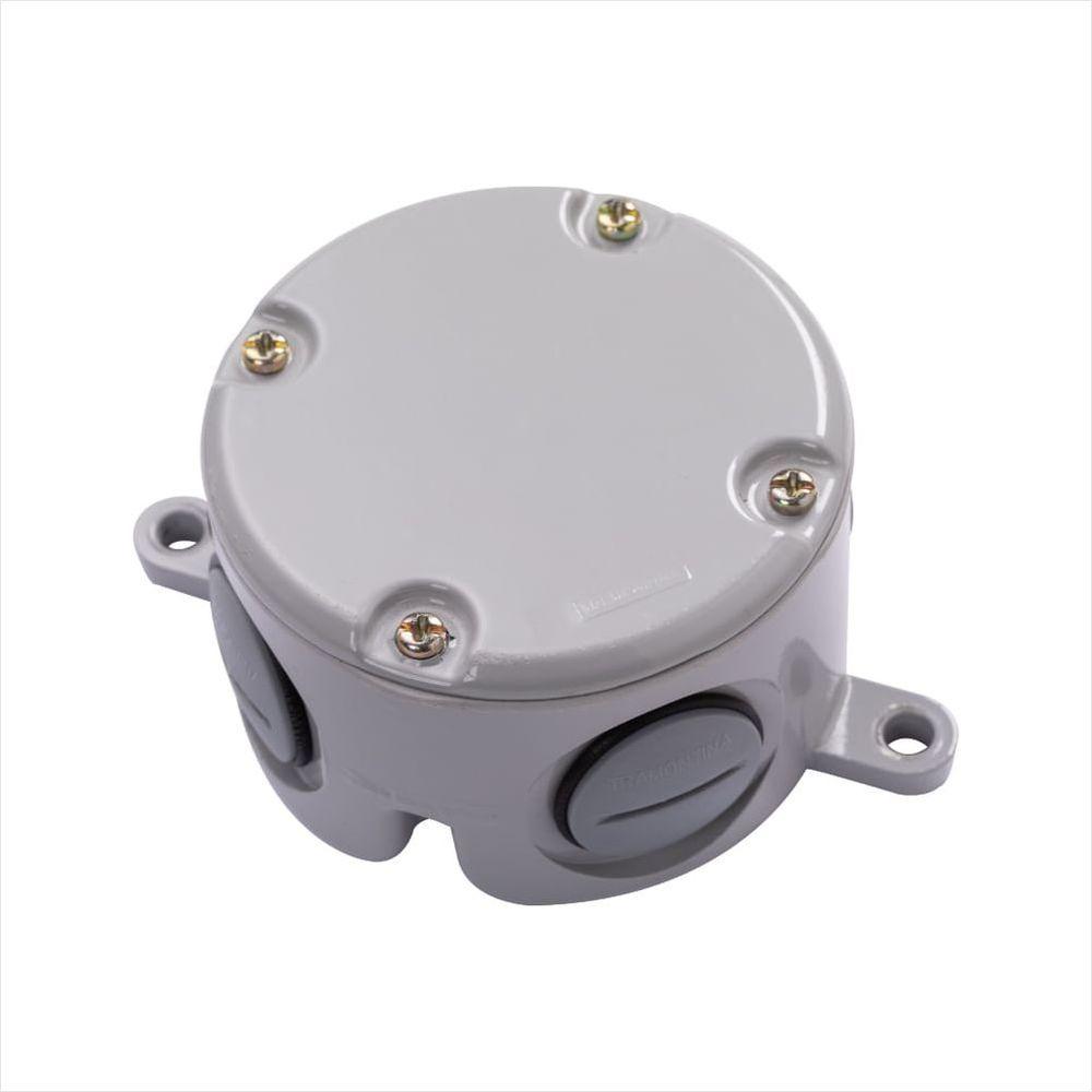 Caixa de Ligação 1 Tramontina em Alumínio com Tampa e com Pintura - 1