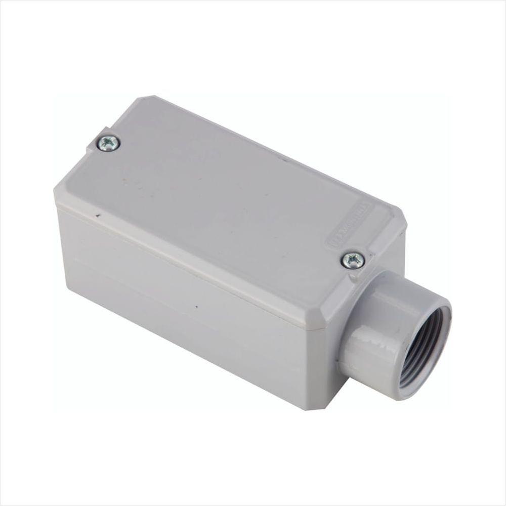 Condulete Fixo 1 Tramontina Tipo E com Rosca Bsp com Tampa e com Pintura Eletrostática - 1