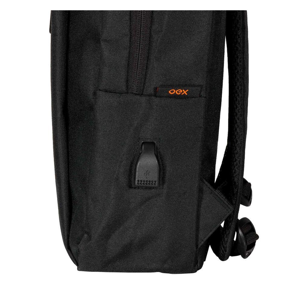 Mochila Para Notebook Executive Com Usb 15.6 Preta OEX - 3