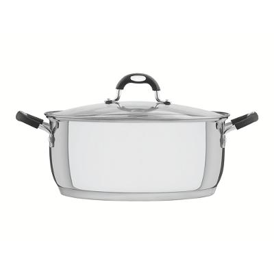 Caçarola Rasa Tramontina Solar Inox e Tampa de Vidro 30cm 8,9L
