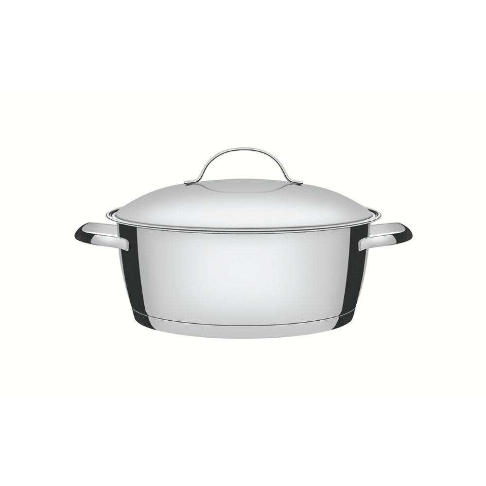 Caçarola Rasa Tramontina Allegra Inox Fundo Triplo 24cm 4,2L - 1