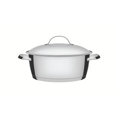 Caçarola Rasa Tramontina Allegra Inox Fundo Triplo 24cm 4,2L