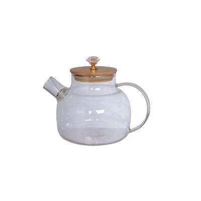 Chaleira de Vidro com Infusor Herbal 1 Litro - Prepara 6 Xícaras