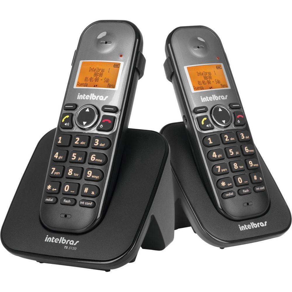 Telefone Sem Fio TS 5122 ID Ramal Fone Ouvido Preto Intelbras - 3