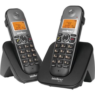 Telefone Sem Fio TS 5122 ID Ramal Fone Ouvido Preto Intelbras