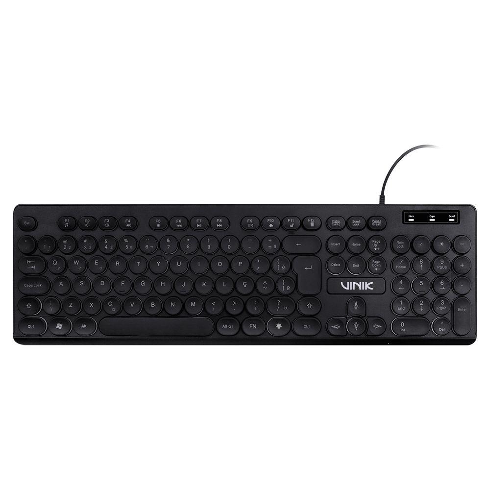 Teclado USB TC200 Slim Multimídia Teclas Redondas LED VINIK - 3