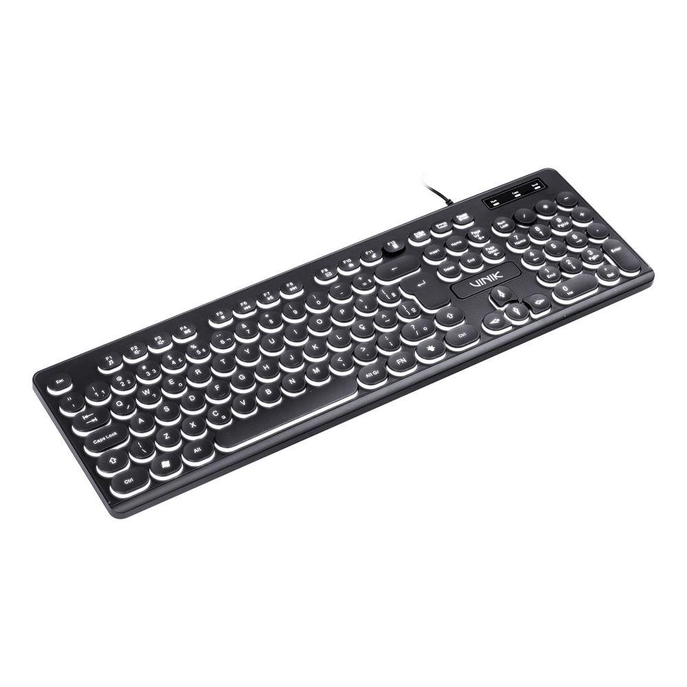 Teclado USB TC200 Slim Multimídia Teclas Redondas LED VINIK - 4