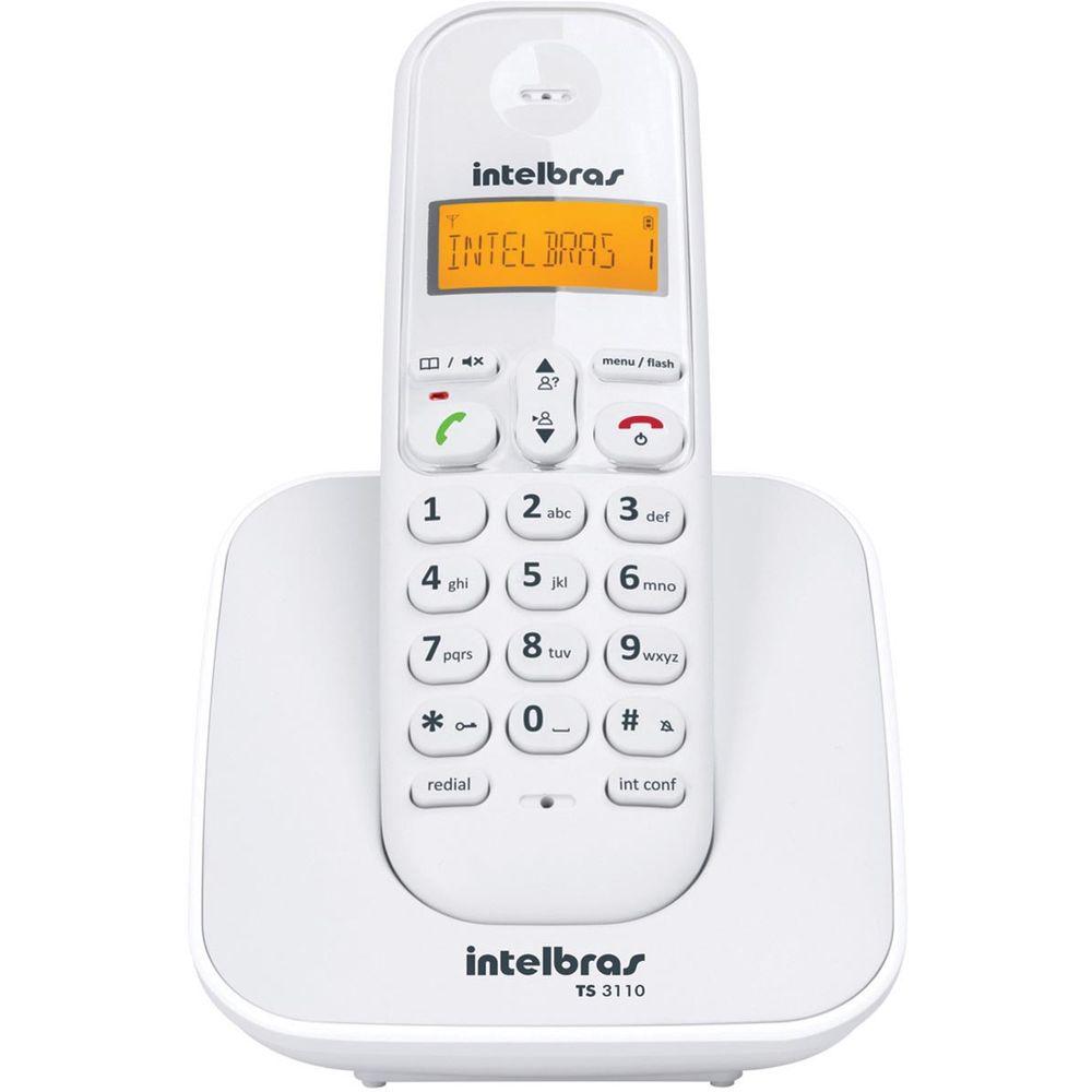 Telefone Sem Fio Branco com Identificador Intelbras TS3110 - 2