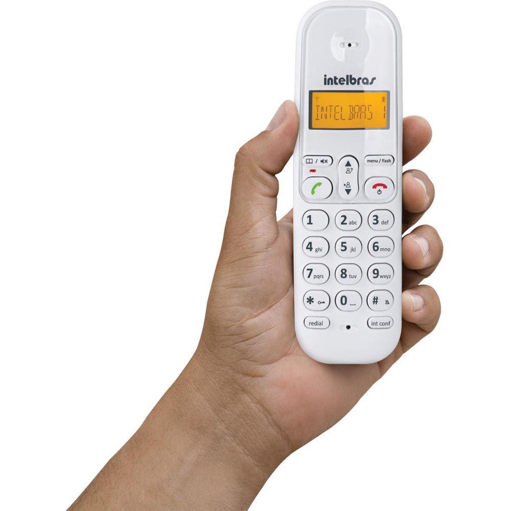 Telefone Sem Fio Branco com Identificador Intelbras TS3110 - 5