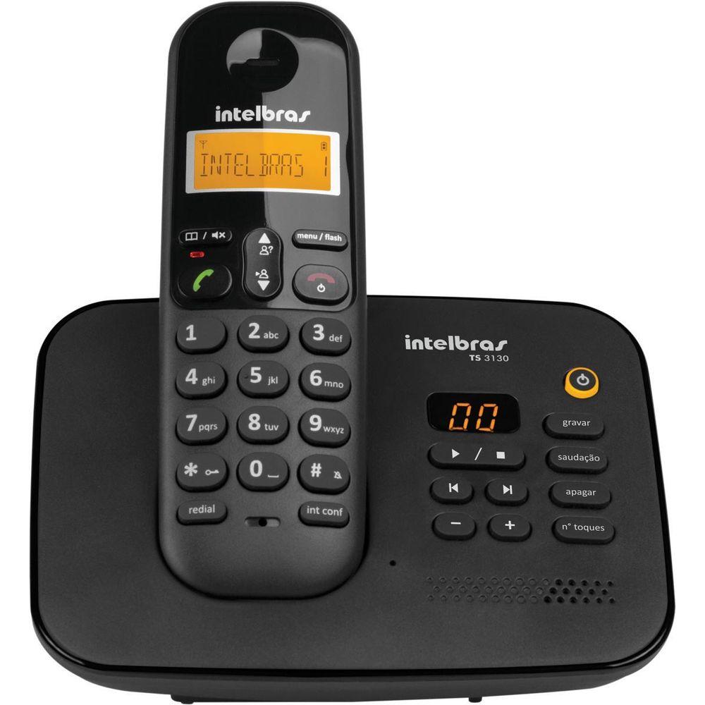 Telefone Sem Fio Digital com Secretária TS 3130 Preto Intelbras - 2