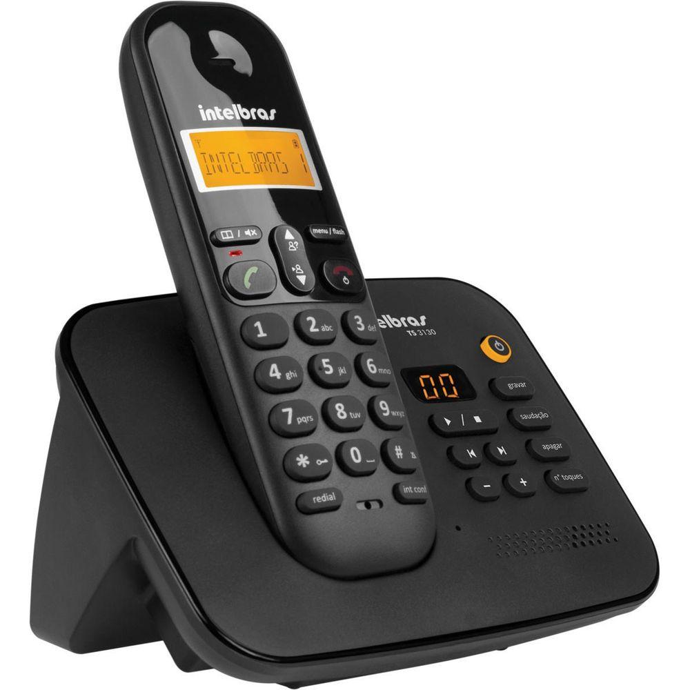Telefone Sem Fio Digital com Secretária TS 3130 Preto Intelbras - 5