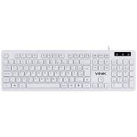Teclado USB Multimidia Slim Branco Chocolate Vinik - 1