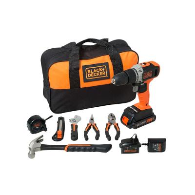 Kit Parafusadeira/ Furad. Imp 3/8 (10Mm) 20V Max* Li-Ion Com 6 Fer. Manuais, 14 Bits, 1 Bat 1.5Ah, Carreg. Bivolt, Bolsa