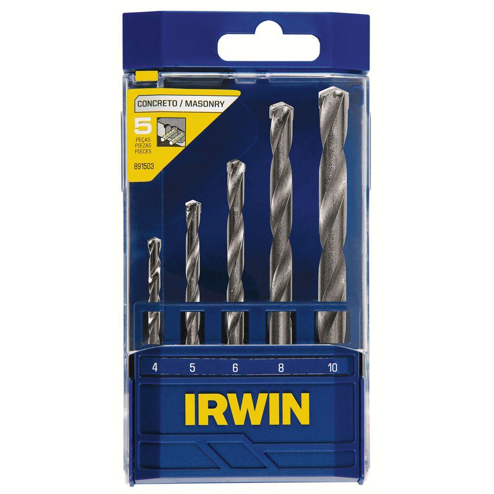 Conjunto Brocas Metal Duro Irwin 5  Peças  4-10Mm Etj Irwin - 1