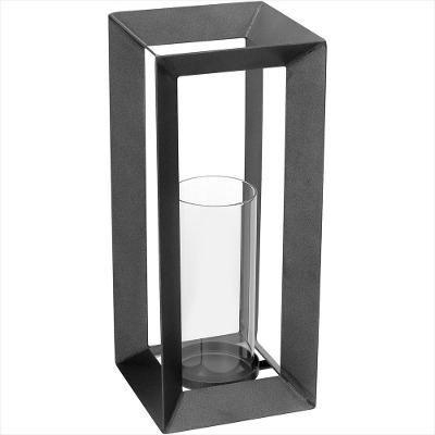 Castiçal Metal 38-16-16 centímetros Cinza