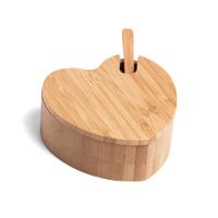 Açucareiro Com Formato De Coração E Colher Em Bambu Welf - 3