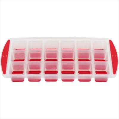 Forma de Gelo Plástico 3x13x27cm Vermelho