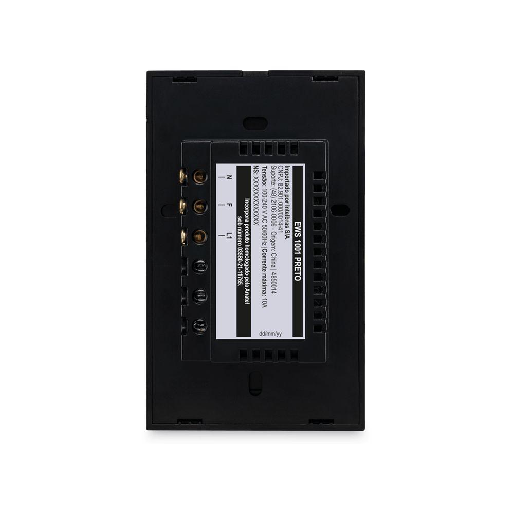 Interruptor Touch Wi-Fi 1 Tecla Preto EWS 1001 INTELBRAS - 3