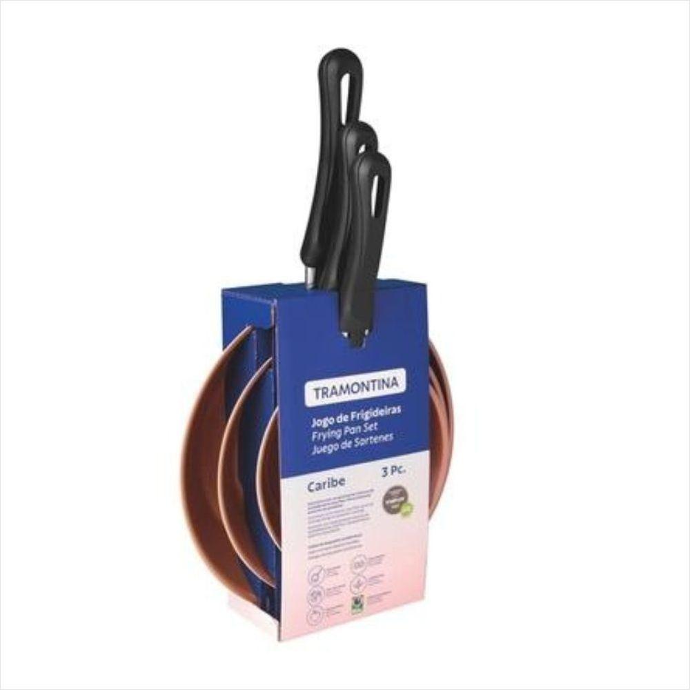 Jogo de Frigideiras Tramontina Caribe Alumínio 3 Peças - 2
