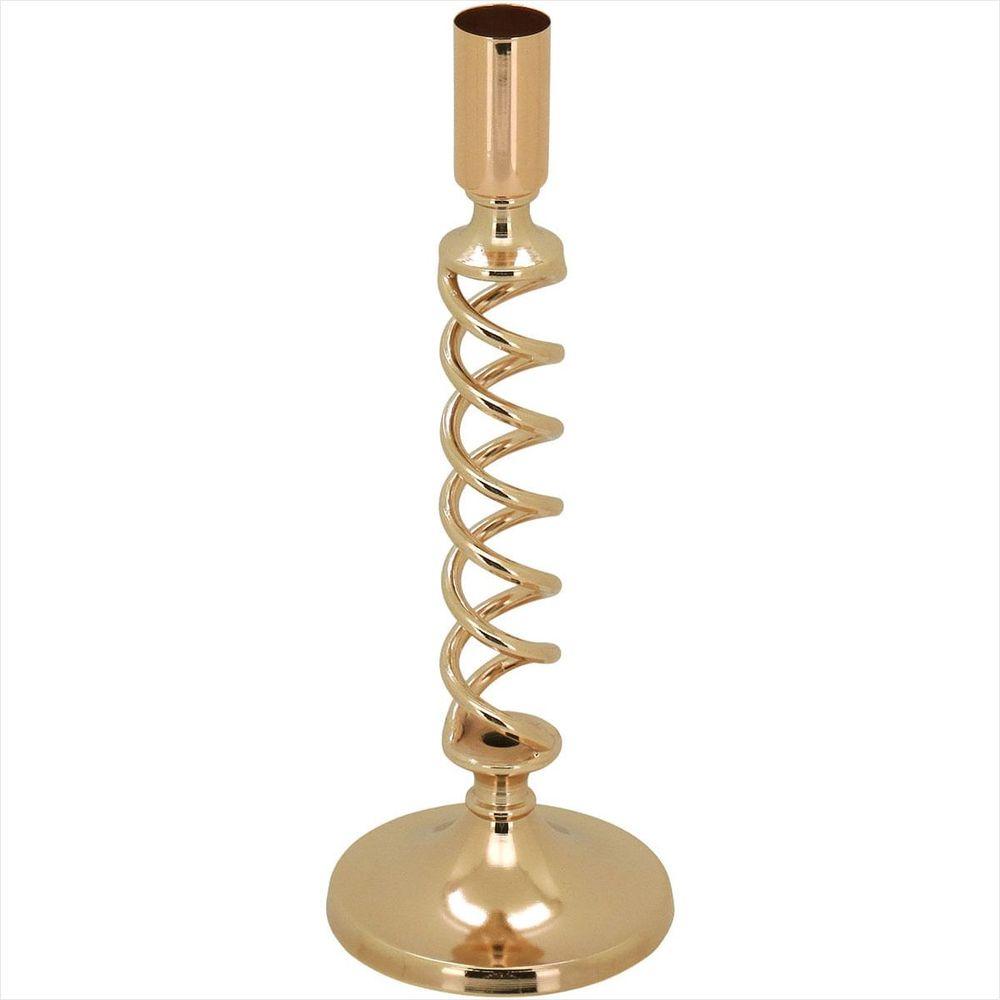 Castiçal Metal 23-8-8cm Dourado - 1