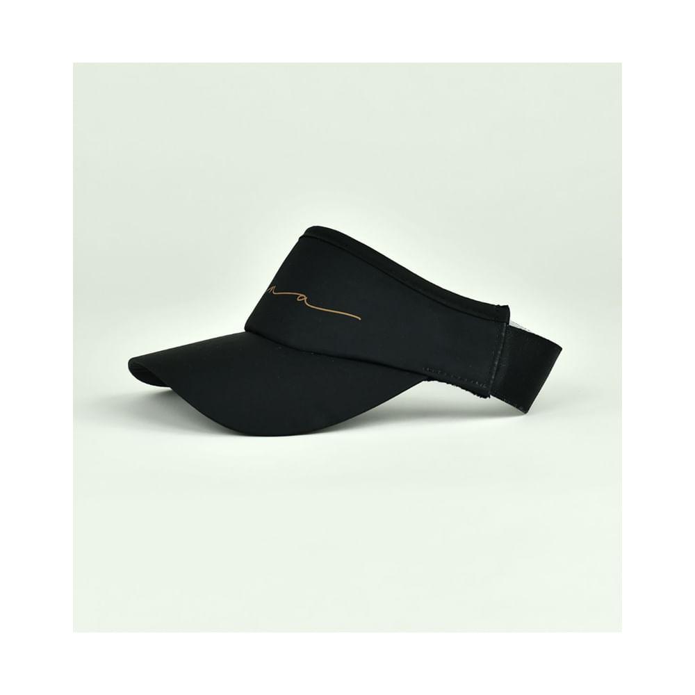 Viseira Beach Tennis Kona Kolors Preta - Proteção UV - 3