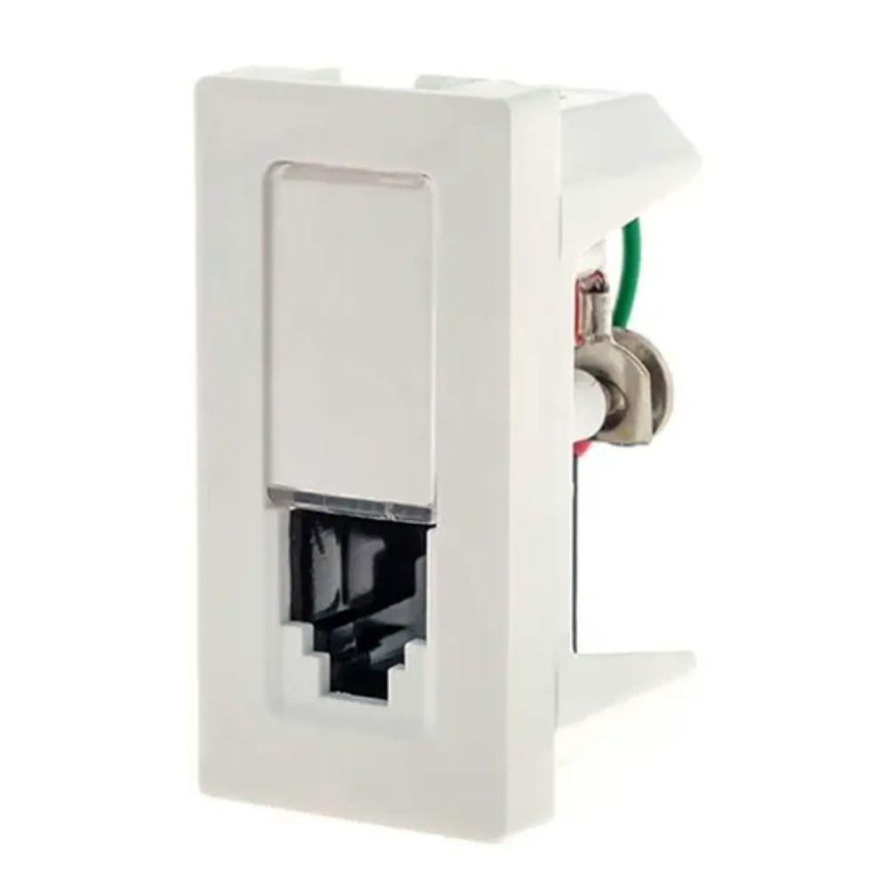 Tomada Telefone RJ11 2 Fios 1M Branca Legrand Pial Plus - 1