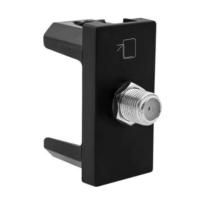 Tomada Antena Tipo F 1M Preta Legrand Pial Plus