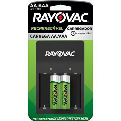Carregador de Pilhas AA AAA USB SM 4 Rayovac