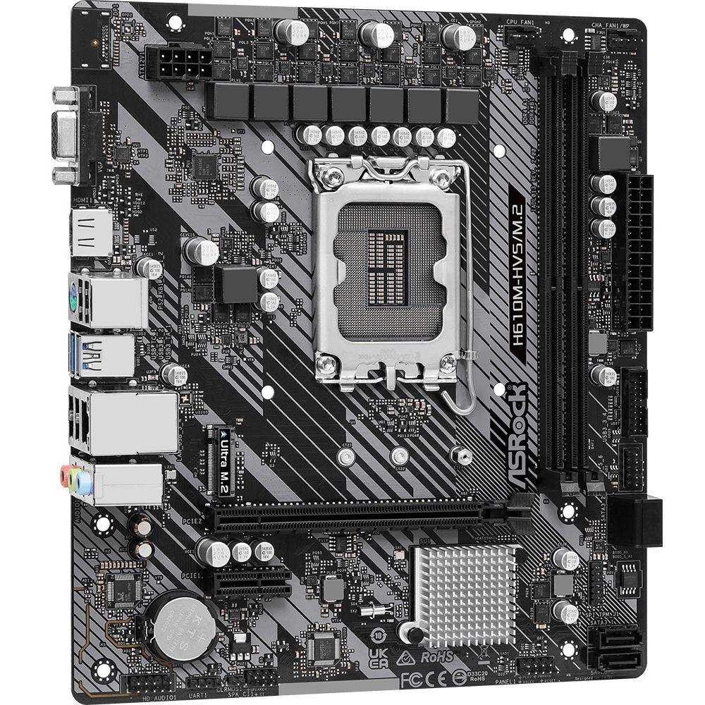 Placa Mãe H610M HVS M.2 R2.0 LGA1700 DDR4 M.2 Asrock - 4