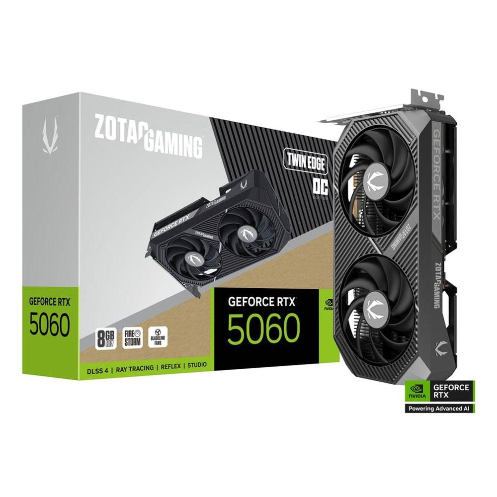 GPU Gaming GeForce RTX 5060 8GB GDDR7 Twin Edge Zotac - 1