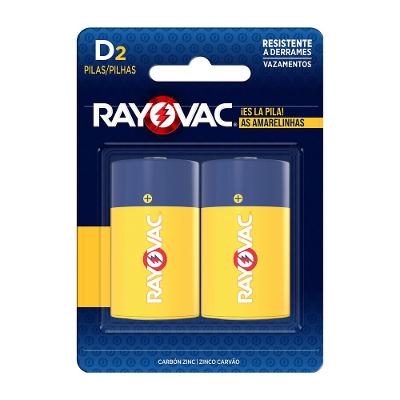 Pilha Comum Grande Rayovac D2 2 Unidades