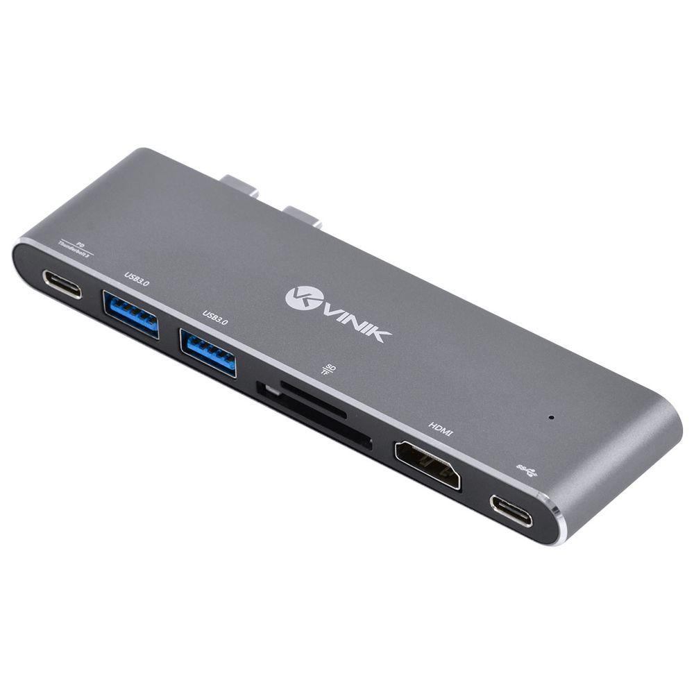 HUB USB C 7 em 2 2x USB 3.0 HDMI SD TF PD 100W HC72 VINIK - 3