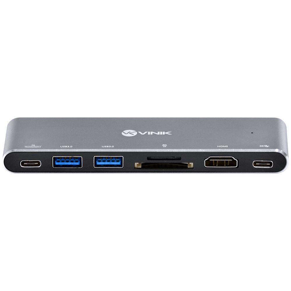 HUB USB C 7 em 2 2x USB 3.0 HDMI SD TF PD 100W HC72 VINIK - 4